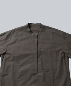 WHITE MAILS COTTON PAPER DUMP BAND COLLAR OVERSIZED シャツドレス