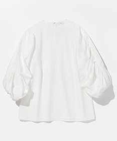NAVE 【Nave・洗える】タイプライタークロス ギャザーブラウス