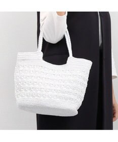 UNBILLION カシュカシュ cachecache / メタリックコード柄編みトートバッグ