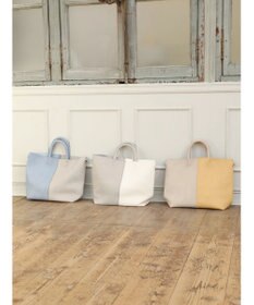 Green Parks ・ｃａｃｈｅ　ｃａｃｈｅ　バイカラーフェイクレザートート