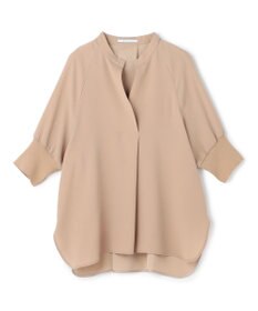 BEIGE， FLEUR / 異素材カフス スタンドカラーブラウス