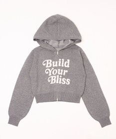 WEGO グラフィックジャガードニットZIPパーカー