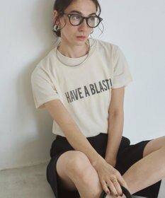 WEGO 【ANGIE VINTAGE】スラブ天竺ロゴプリントTシャツ