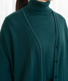 muuc エクストラファインメリノ・V襟オーバーサイズカーディガン