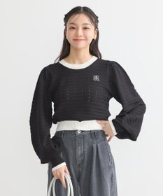 earth music&ecology 配色バックリボンプルオーバー