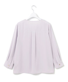 23区 S 【洗える】 バックサテンアムンゼン キーネック ブラウス