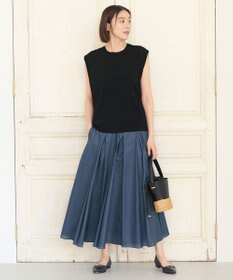 自由区 【洗える・XSサイズあり】シアーシャイニー スカート