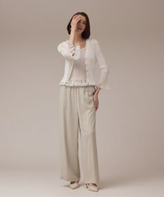 GRACE CONTINENTAL シアーフリルニットカーディガン