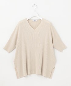 J.PRESS LADIES 【洗える】コットンシルクリラクシー Vネック ニット