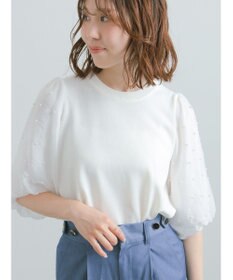 Te chichi パールスリーブニット