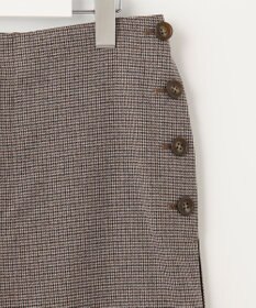 J.PRESS LADIES L 【洗える】Mixツイードチェック  セミワイド パンツ