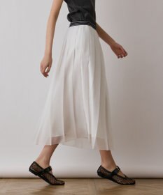 GRACE CONTINENTAL マットシアープリーツスカート