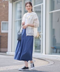 ANY 【汗ジミ防止加工】シルケットスムースフレンチスリーブ刺繍ロゴTシャツ