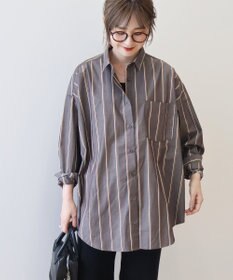 AMERICAN HOLIC ドビーストライプロングシャツ