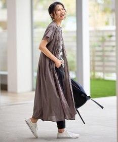 ANY L ピンタックデザインシャツワンピース