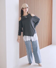 earth music&ecology マルチウェイショルダースリットトップス