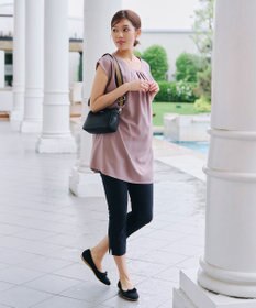 Tiaclasse 【安田美沙子さん着用/小倉優子さん着用・洗える/撥水】プチリボンニットフラットパンプス