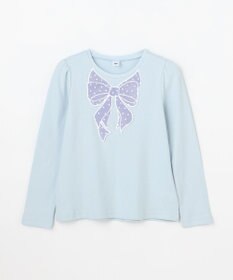 ANY KIDS ドットリボン 長袖Tシャツ