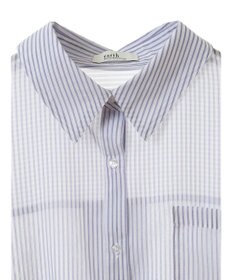 earth music&ecology 袖スリットリボンロングシャツ