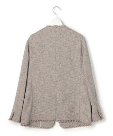 23区 【先行予約】リネンライクブッチャー フリンジノーカラージャケット