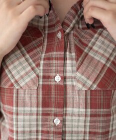 WEGO フードチェックコンパクトシャツ