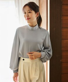 #Newans 【ストレッチ】〈花乃まりあさんコラボ〉ハイネックブラウス