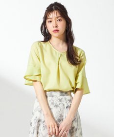 ANY SIS 【接触冷感・UVカット・速乾】スムージーポリエステル フレアスリーブ ブラウス