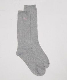 WEGO 刺繍ロゴローゲージゆるリブソックス