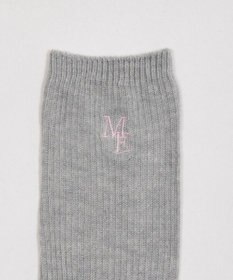 WEGO 刺繍ロゴローゲージゆるリブソックス
