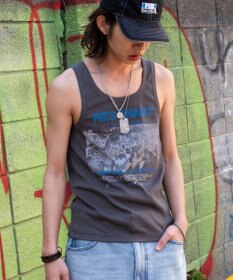 WEGO グラフィックリブタンクトップ