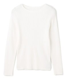 UNFILO マイビューティ リブボートネック ニット