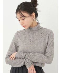 earth music&ecology 起毛レースハイネックインナー