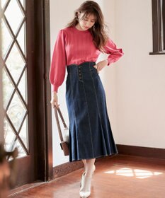 ANY SIS 【洗える】ミニケーブルカラー ニット