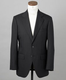 GOTAIRIKU 横に伸びる【TasmaniaWool/タマニアウール】ストレッチ スーツ（ブラックストライプ）