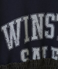 Green Parks ミニ裏毛異素材ドッキングロゴプルオーバー