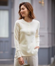 ICB 【洗える】 エクストラファインメリノ ヘンリーネックプルオーバー