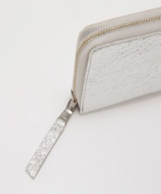 TOPKAPI 【TREASURE TOPKAPI】ウォッシュド レザー メタリック ラウンドファスナー 二つ折り財布/パスポート対応