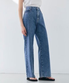 BEIGE， 【洗える・SPRiNG 3月号掲載】FICUS / デニムワイドストレートパンツ Light Indigo