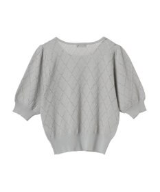 earth music&ecology アーガイルスカシパールニットプルオーバー