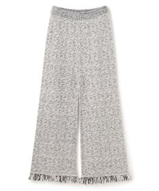 uncrave ツイードニット フレアパンツ オフ×ブラック