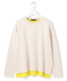 23区 L 【洗える】ダブルフェイス プルオーバー ニット