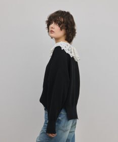 GRACE CONTINENTAL レースカラーニットトップ