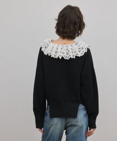 GRACE CONTINENTAL レースカラーニットトップ