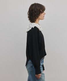 GRACE CONTINENTAL レースカラーニットトップ