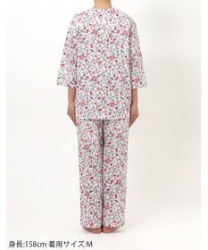 WACOAL ワコール_リラックス＆スリープ パジャマ 7分袖 長袖 長ズボン 綿100%(本体) ミントン レディース NDT255 /ワコール