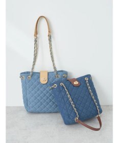 earth music&ecology デニムキルティングチェーンバッグ