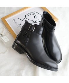 Pointer 本革ベルト付きエンジニアショートブーツ