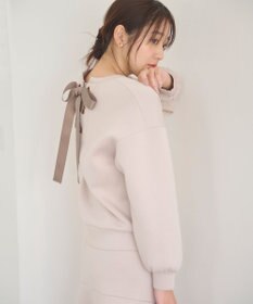 Feroux 【洗える・セットアイテム】バックリボンダンボール セットアップ