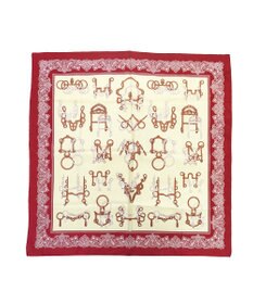 Marca ＜秋の新作＞【Marcaオリジナル】馬具＆ペイズリー 小判 シルクツイル スカーフ