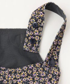 組曲 KIDS 【150-160㎝】モノトーンフラワーコーデュロイ ワンピース